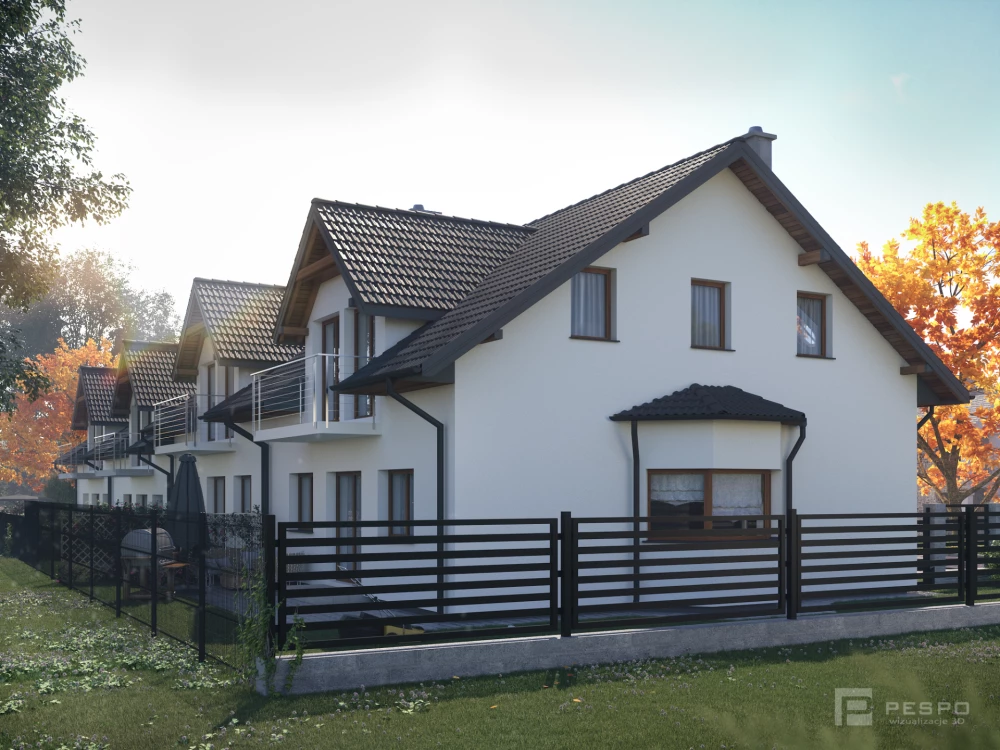 Wizualizacja elewacji domu mieszkalnego | Pesponet
