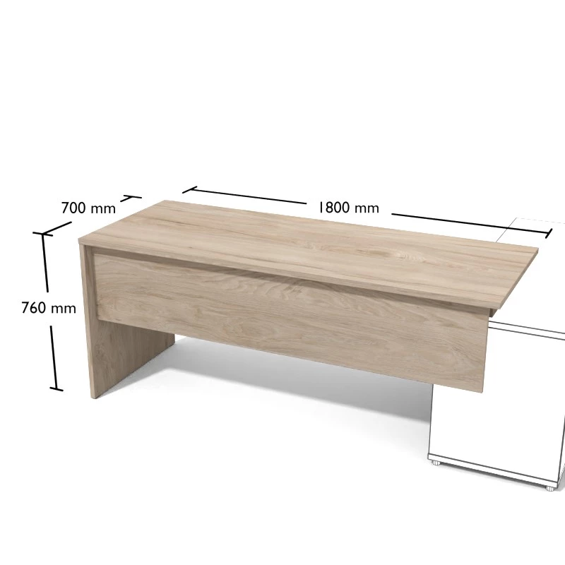 nowoczesne biurko 180cm z jedną nogą