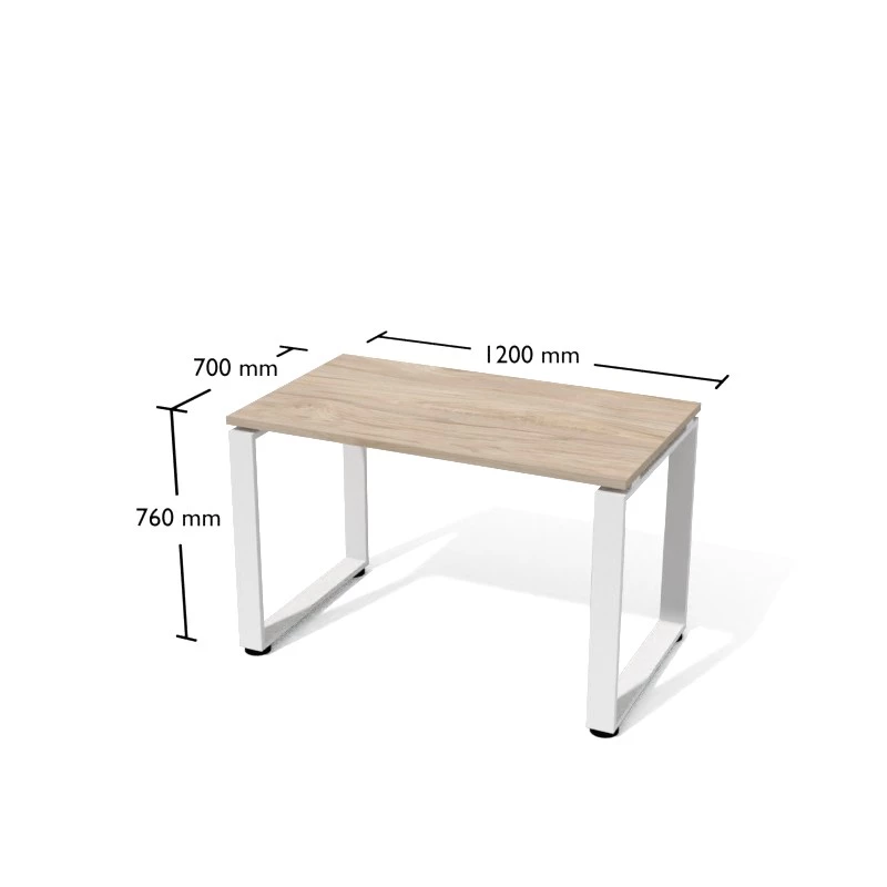 Ergonomiczne i nowoczesne biurko proste na konstrukcji metalowej - Meble Biurowe Kielce PESPONET