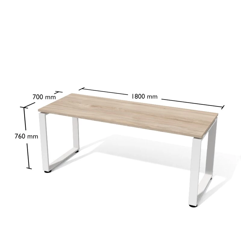 Nowoczesne biurko proste na stelażu metalowym - PESPONET Kielce