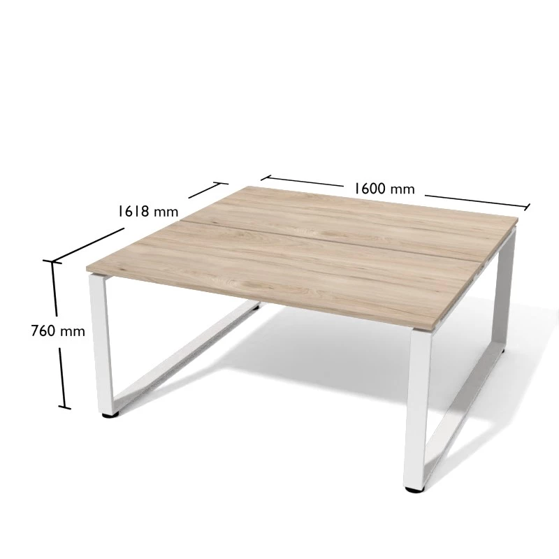 Biurko 160cm dwuosobowe na konstrukcji metalowej