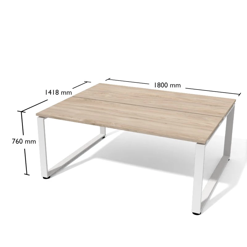 Biurko proste 180cm na nogach metalowych