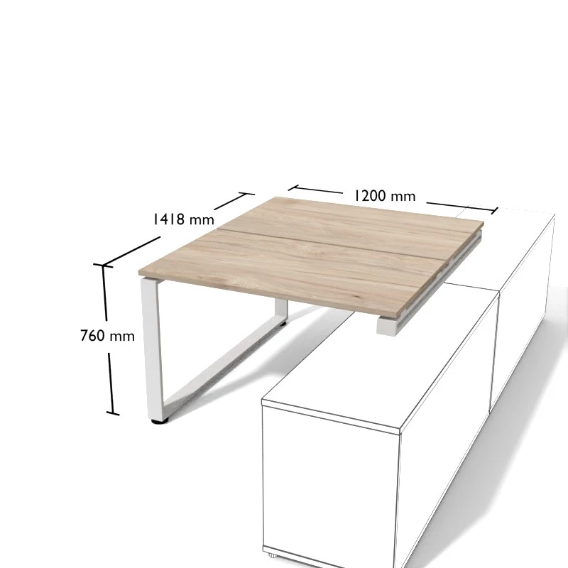Biurko 120cm dwuosobowe do podparcia na pomocnikach. Pesponet