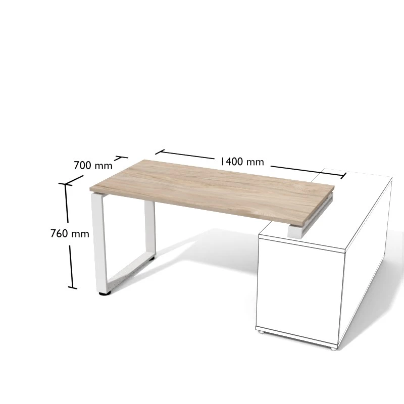 Biurko 140x70 cm z pomocznikiem. 