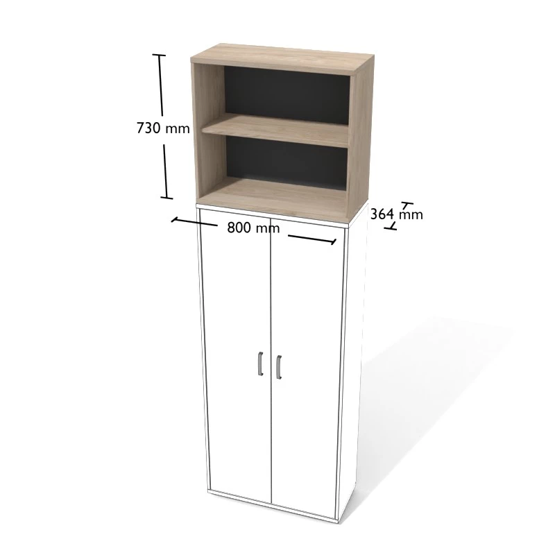 Rysunek nadstawki aktowej wraz z wymiarami