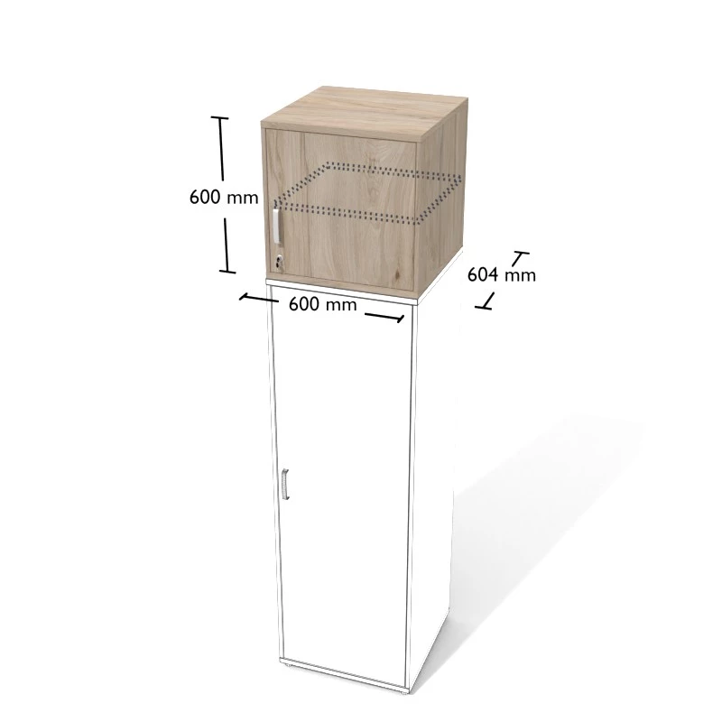 Rysunek nadstawki aktowej wraz z wymiarami