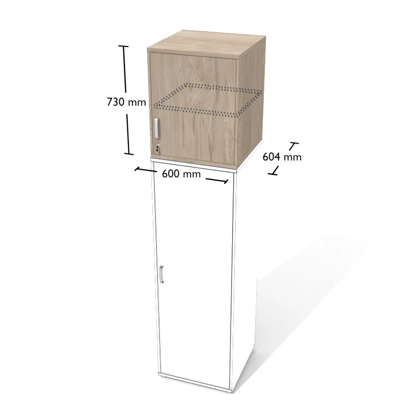 Rysunek nadstawki aktowej wraz z wymiarami