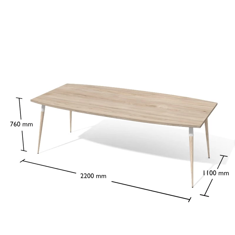 Rysunek stołu konferencyjnego wraz z wymiarami