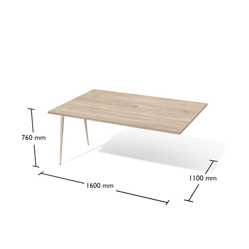 Rysunek stołu konferencyjnego wraz z wymiarami