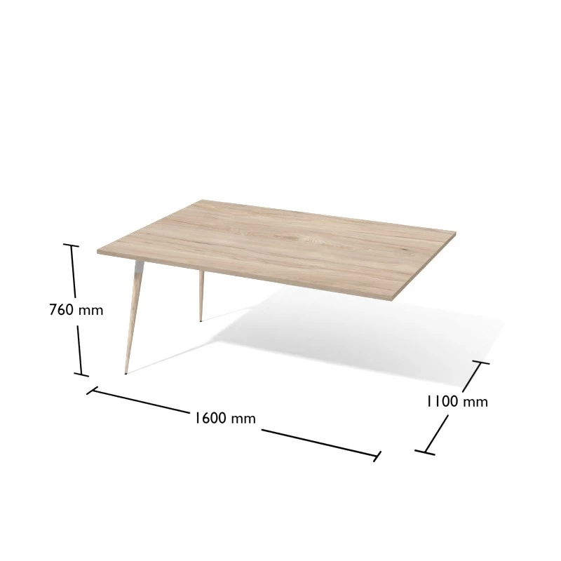 Rysunek stołu konferencyjnego wraz z wymiarami