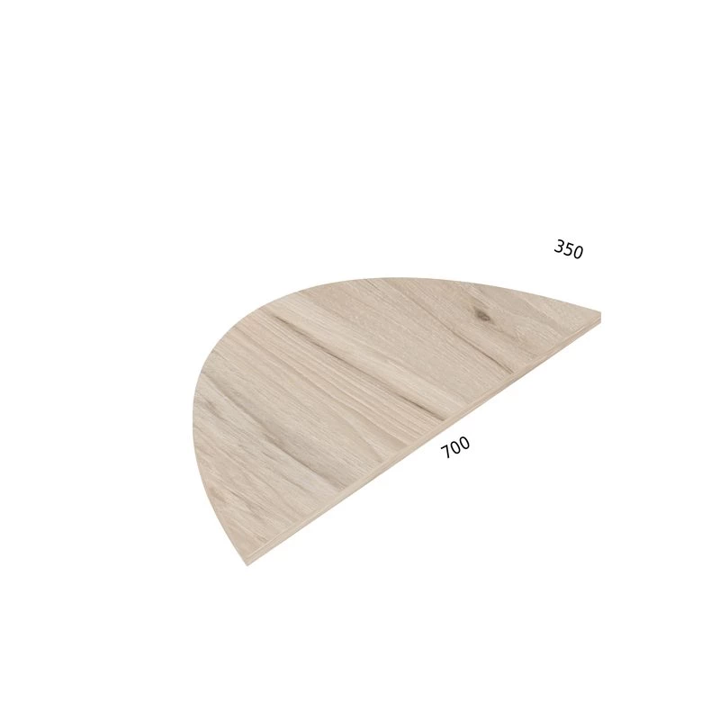 Rysunek dostawki do biurka wraz z wymiarami