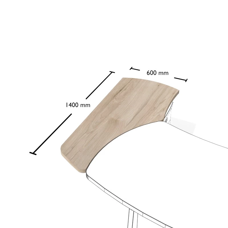 Rysunek dostawki wraz z wymiarami