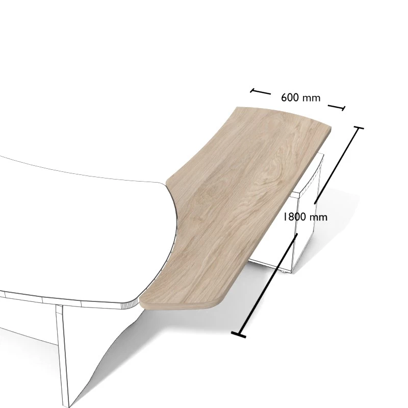 Rysunek dostawki wraz z wymiarami