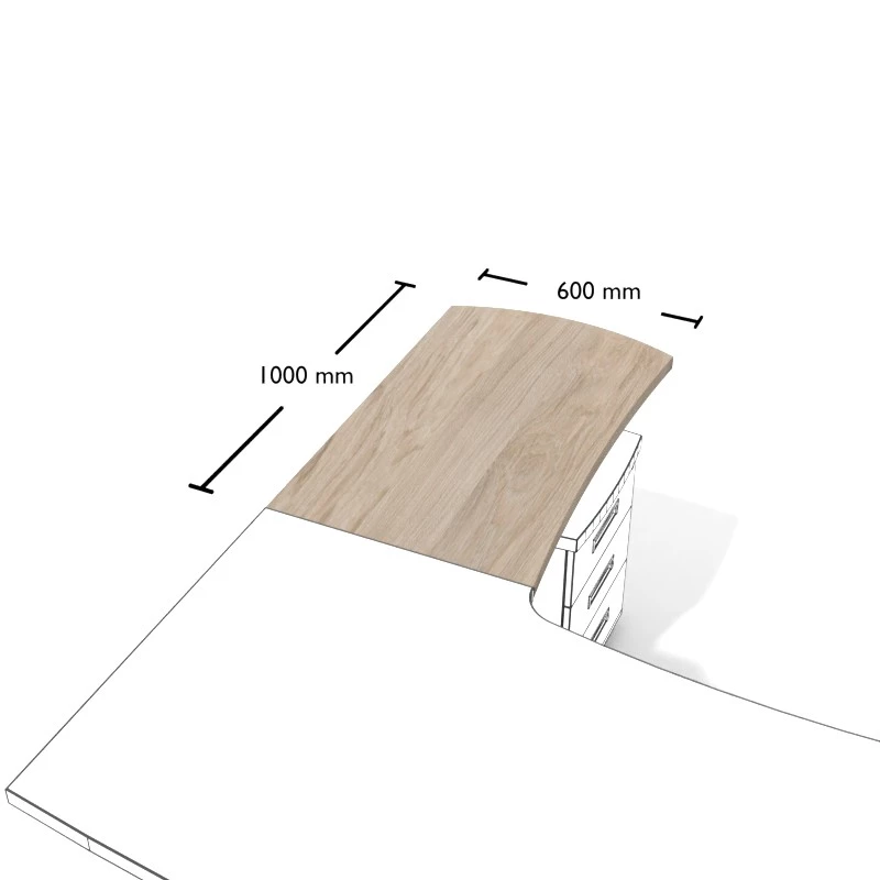 Rysunek dostawki wraz z wymiarami