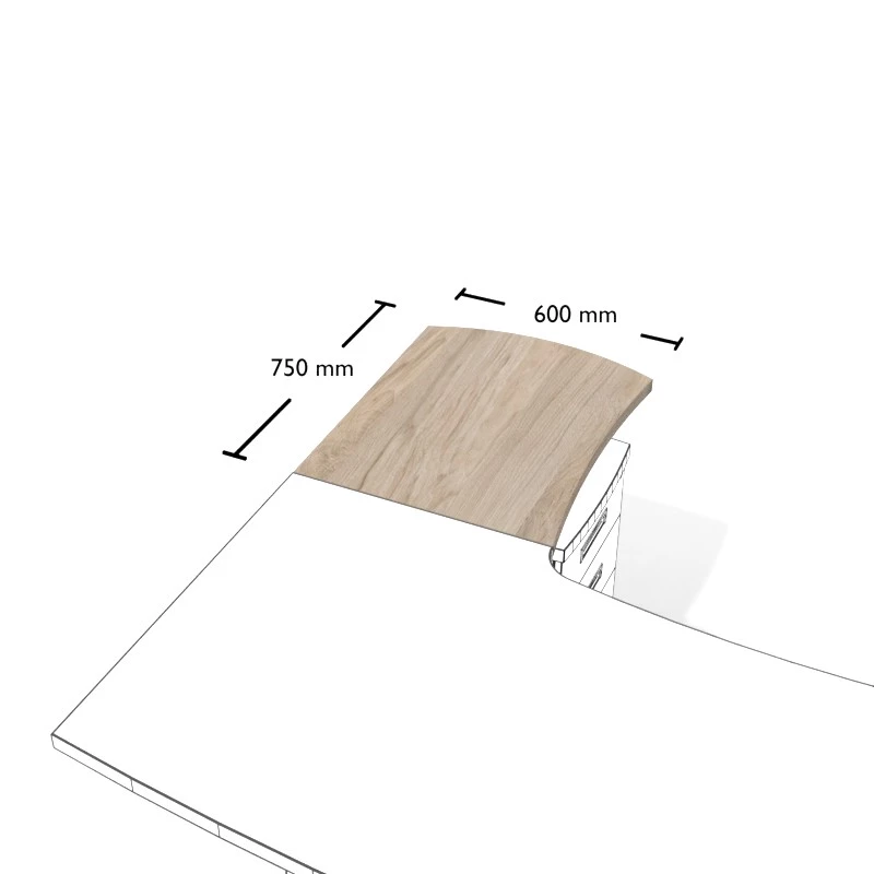 Rysunek dostawki wraz z wymiarami