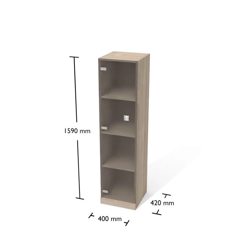 Rysunek regału z wymiarami