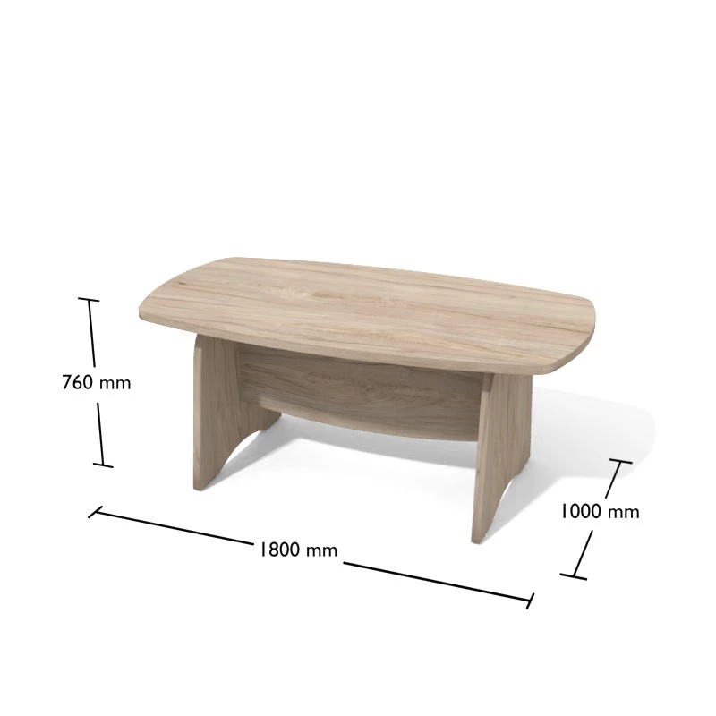 Rysunek stołu gabinetowego wraz z wymiarami